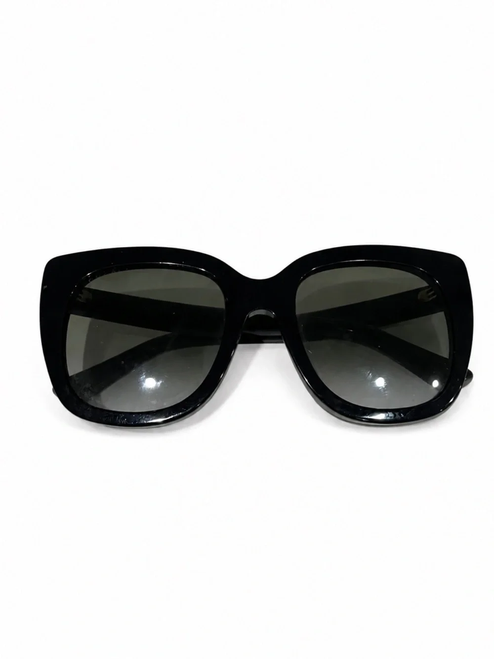 Gucci GG Logo Oversized Square Black Sunglasses Classic Black Cat-Eye Sunglasses
